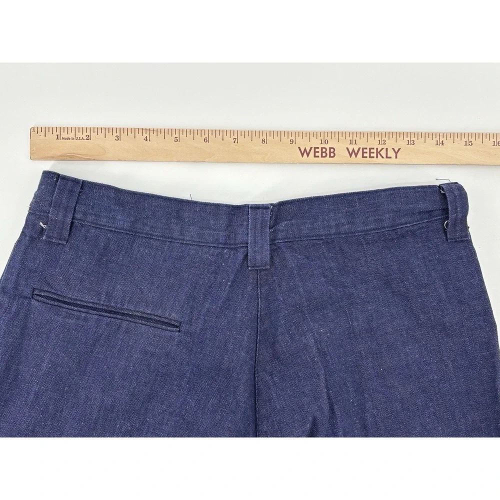 Vintage Sailor Jeans Mens 29x31 Dark Denim Bell Bottom Hippie Seafarer Style USA